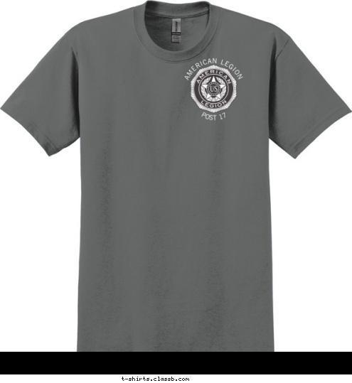 POST 17 AMERICAN LEGION AMERICAN LEGION
 POST 1234
 T-shirt Design 