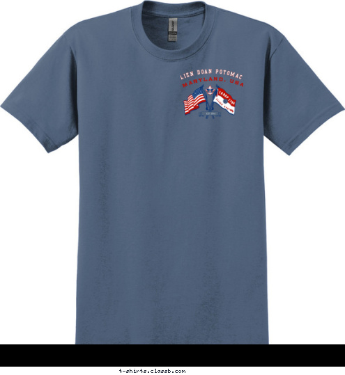 TROOP 1794 LIEN DOAN POTOMAC MARYLAND, USA EST. 1994 MD SILVER SPRING, TROOP 1794 T-shirt Design 