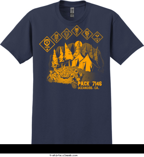 PACK 7146 OCEANSIDE, CA. T-shirt Design 