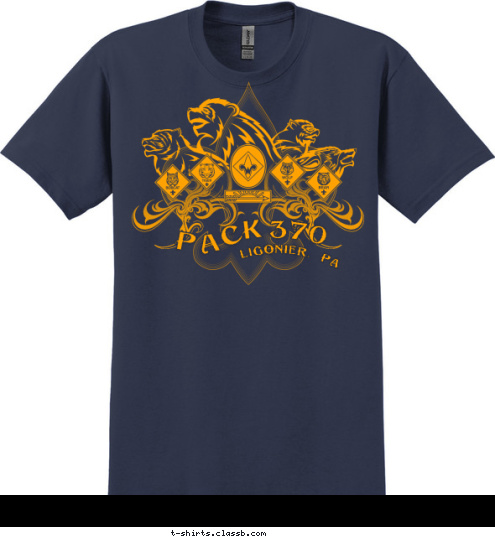 LIGONIER, PA 370 K PAC T-shirt Design 