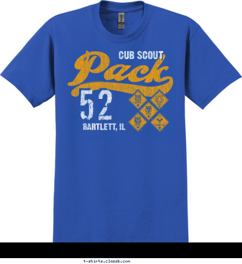 52 BARTLETT, IL CUB SCOUT T-shirt Design 