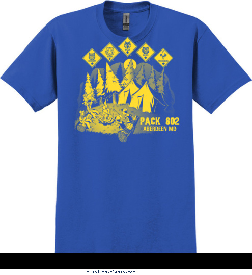 PACK 802 Aberdeen MD T-shirt Design 