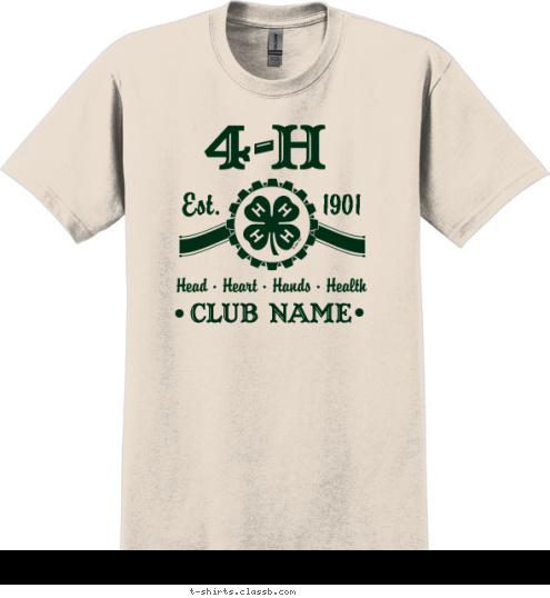 Your text here CLUB NAME 1901 Est. T-shirt Design SP6734