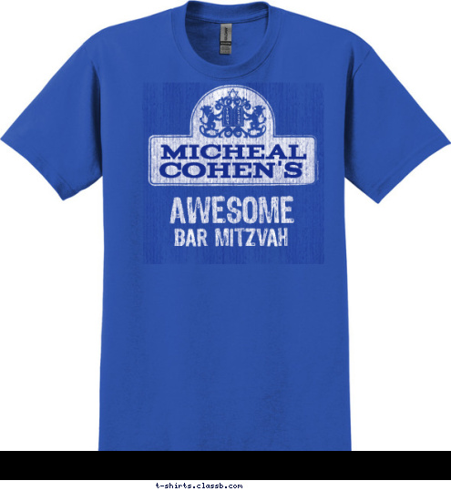 MICHEAL COHEN'S BAR MITZVAH AWESOME T-shirt Design SP2597