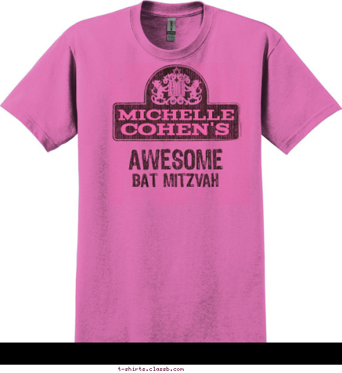 MICHELLE COHEN'S BAT MITZVAH AWESOME T-shirt Design SP2598