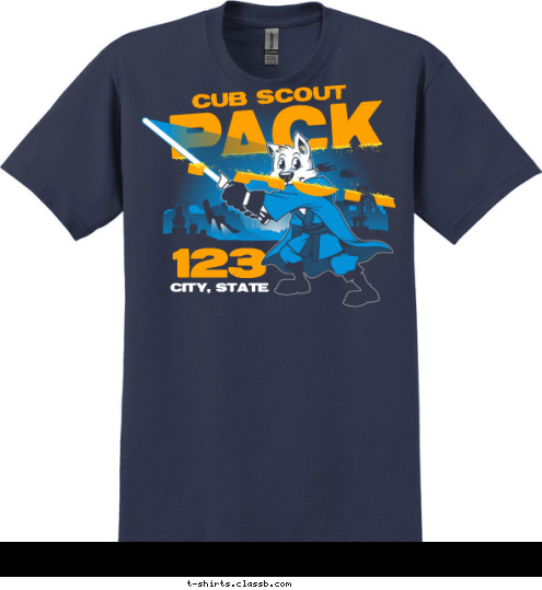 CITY, STATE CUB SCOUT 123 T-shirt Design 