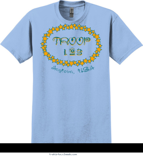 Anytown, USA 123 TROOP T-shirt Design SP2527