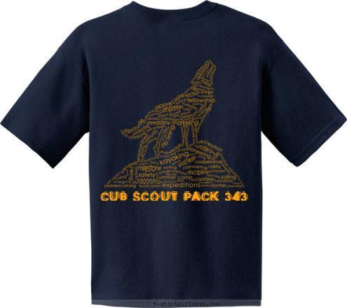 PACK 343 CUB SCOUT PACK 343 MIAMI, FL
 T-shirt Design 