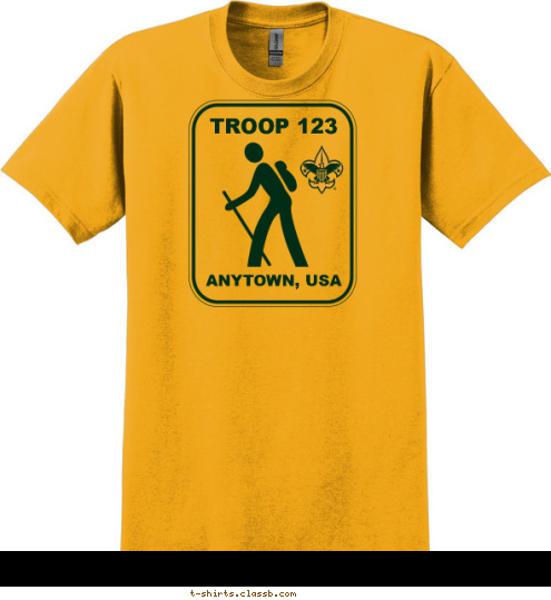 Your text here TROOP 123 ANYTOWN, USA T-shirt Design SP461