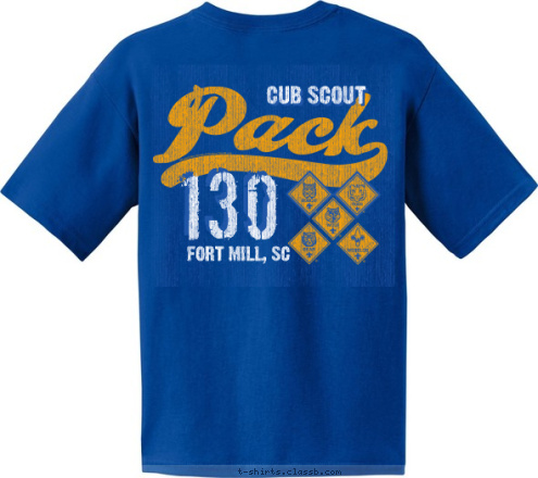 2016-2017 TROOP 130 FORT MILL, SC 130 FORT MILL, SC CUB SCOUT T-shirt Design 