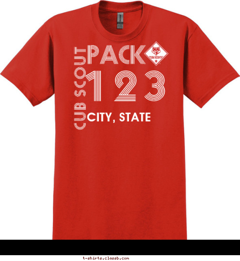 Your text here ®
 PACK 123  CITY, STATE

 CUB SCOUT
 T-shirt Design SP466