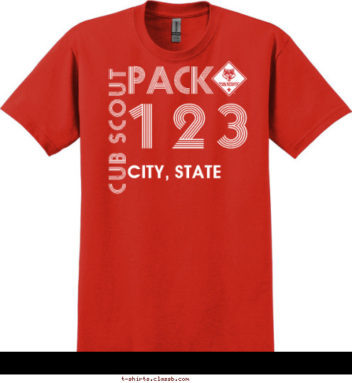 Your text here ®
 PACK 123  CITY, STATE

 CUB SCOUT
 T-shirt Design SP466