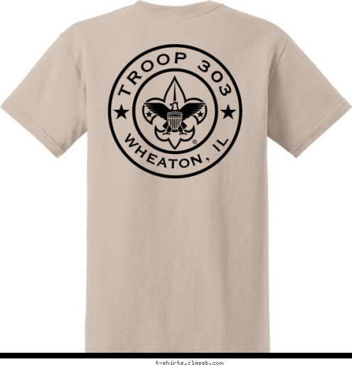 WHEATON, IL TROOP 303 WHEATON, IL TROOP 303 T-shirt Design 