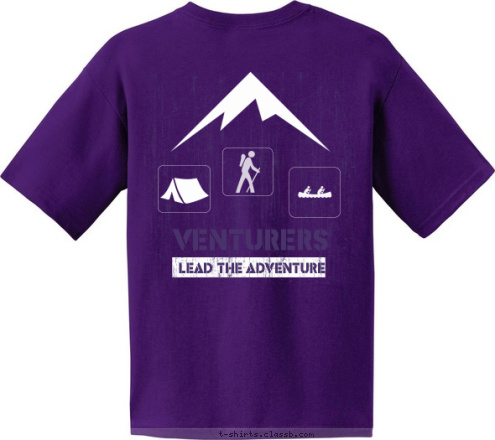 VENTURERS EAGLE, ID LEAD THE ADVENTURE Crew 77 T-shirt Design 