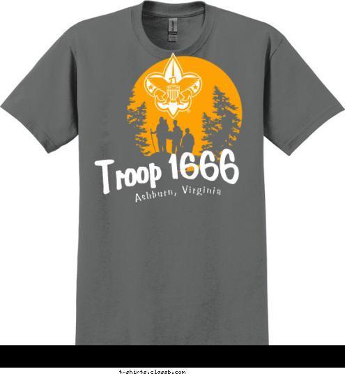 Ashburn Virginia Troop 1666 T shirt Design