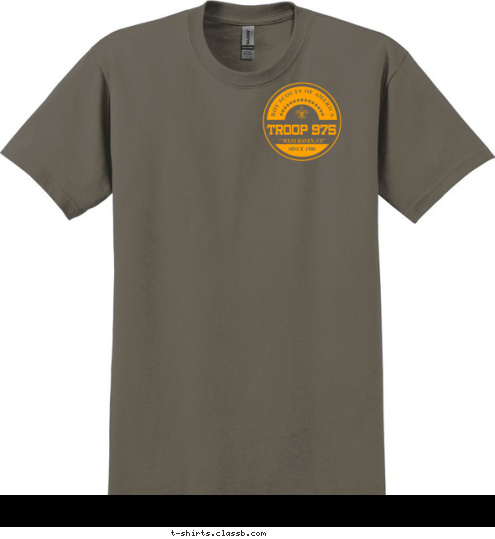 BOY SCOUTS OF AMERICA SINCE 1980 WEST HAVEN, UT 975 TROOP WEST HAVEN, UT TROOP 975 BOY SCOUTS OF AMERICA T-shirt Design 