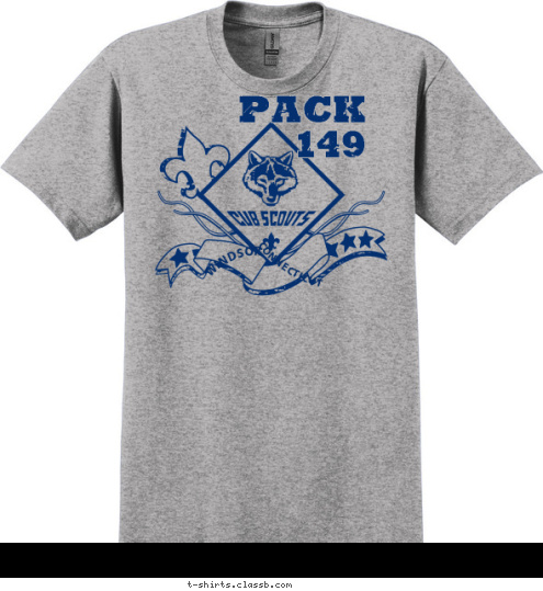 149 GET WITH THE PACK! CONNECTICUT WINDSOR  Pack
149 T-shirt Design 