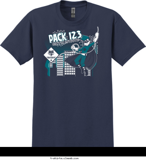 2017 PACK 123 CITY, STATE T-shirt Design SP6718