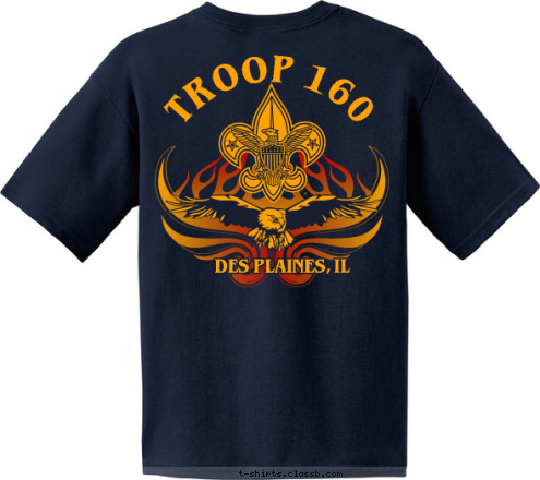 DES PLAINES, IL TROOP 160 T-shirt Design 