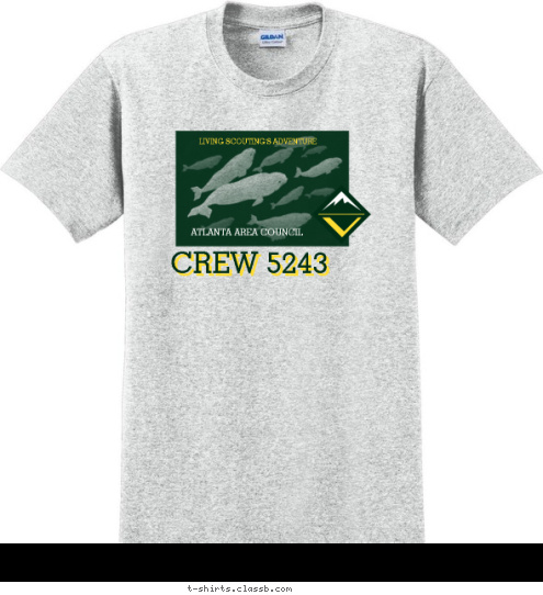 CREW 5243 LIVING SCOUTING'S ADVENTURE ATLANTA AREA COUNCIL T-shirt Design 