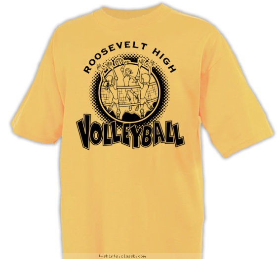 Girl's Volleyball T-shirt Design