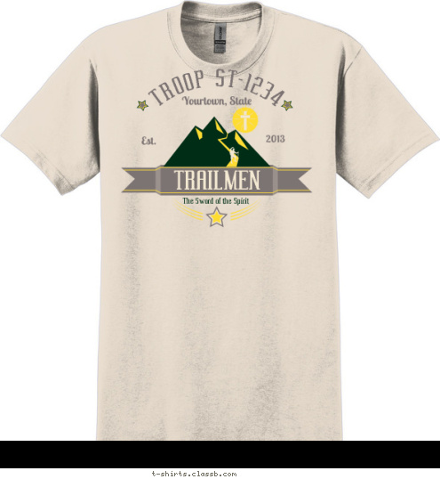 The Sword of the Spirit TRAILMEN TROOP ST-1234 T-shirt Design 