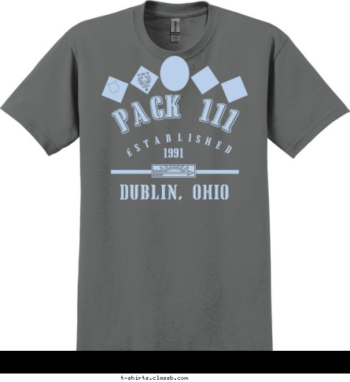 PACK 111 Dublin, Ohio ESTABLISHED 1991 T-shirt Design 