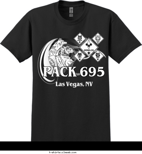 PACK 695 Las Vegas, NV T-shirt Design