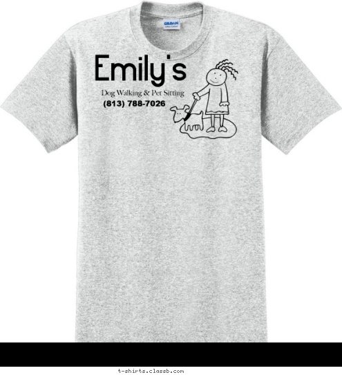 Dog Walking & Pet Sitting (813) 788-7026 Emily's T-shirt Design sp697