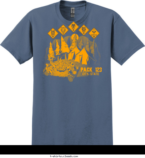 PACK 123 CITY, STATE T-shirt Design 