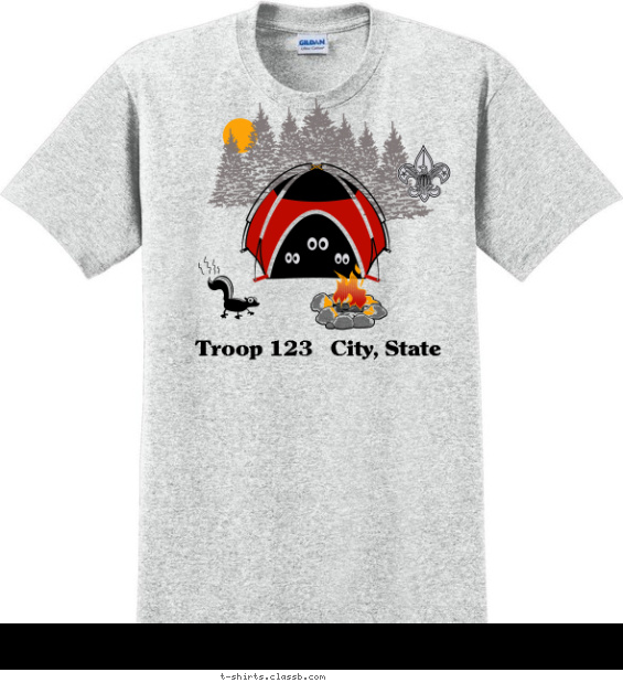 Troop Outing Shirt T-shirt Design