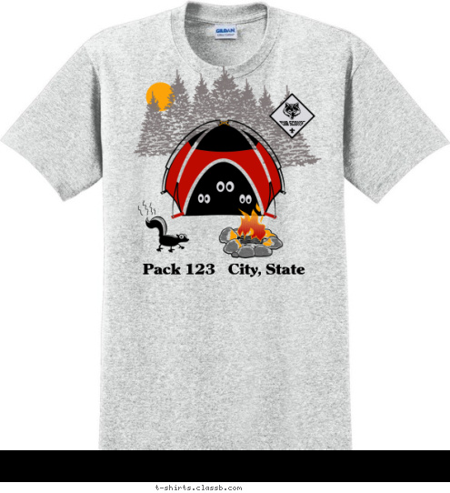 Pack 123   City, State T-shirt Design SP2531