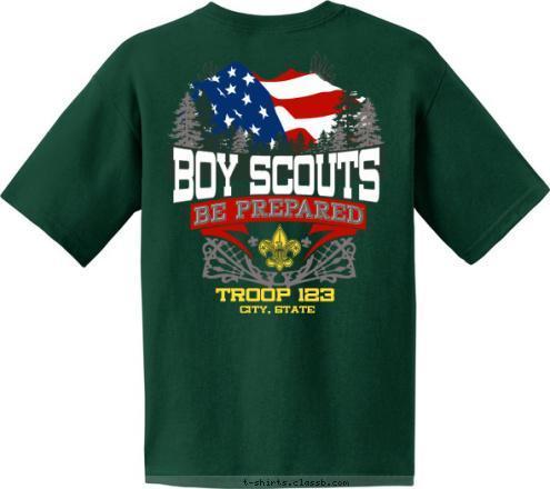 TROOP 123 CITY, STATE BOY SCOUTS T-shirt Design 