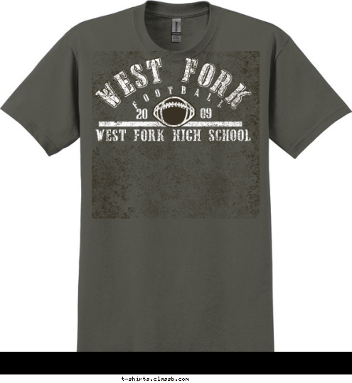 New Text WEST FORK F O O T B A L L WEST FORK HIGH SCHOOL 09 20 T-shirt Design 