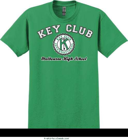 17 Melbourne High School 20 KEY CLUB T-shirt Design 