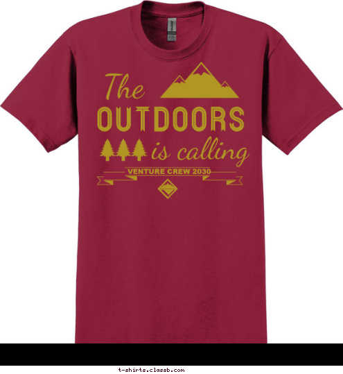 VENTURE CREW 2030 OUTDOORS T-shirt Design 