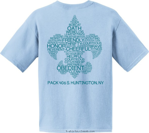 LEADER PACK 406 S. HUNTINGTON, NY T-shirt Design 