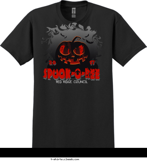 RED RIDGE COUNCIL 17 20 SPOOK-O-REE SPOOK-O-REE T-shirt Design 