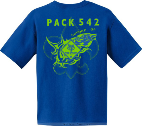 5 4 2 5 4 2 PACK BUFORD, GA PACK T-shirt Design 