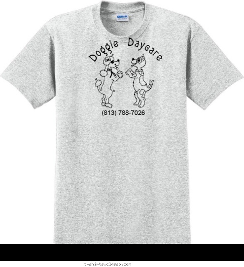 (813) 788-7026 Doggie Daycare T-shirt Design sp699