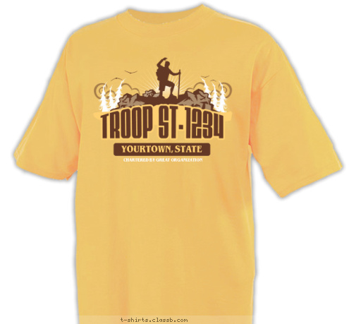 CHARTERED BY GREAT ORGANIZATION YOURTOWN, STATE T-shirt Design 