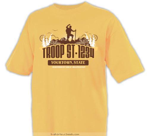 CHARTERED BY GREAT ORGANIZATION YOURTOWN, STATE T-shirt Design 