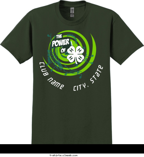 CLUB NAME   CITY, STATE THE Power OF T-shirt Design 