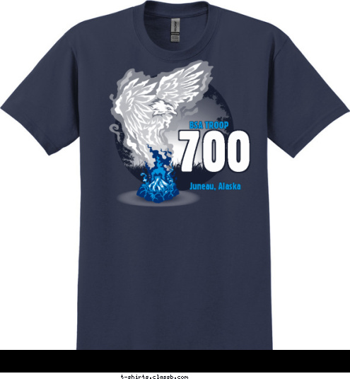 BSA TROOP Juneau, Alaska 700 T-shirt Design 