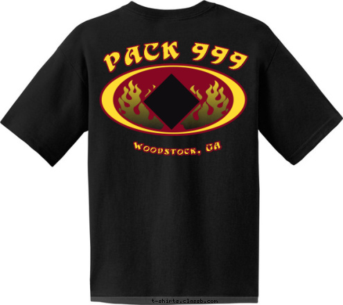 # 1 Troop CITY, STATE BOY SCOUTS Woodstock, GA PACK 999 T-shirt Design 