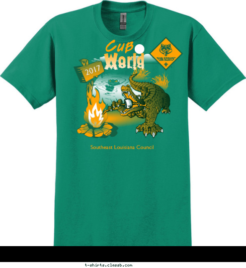 Southeast Louisiana Council 2017 Cub World T-shirt Design 