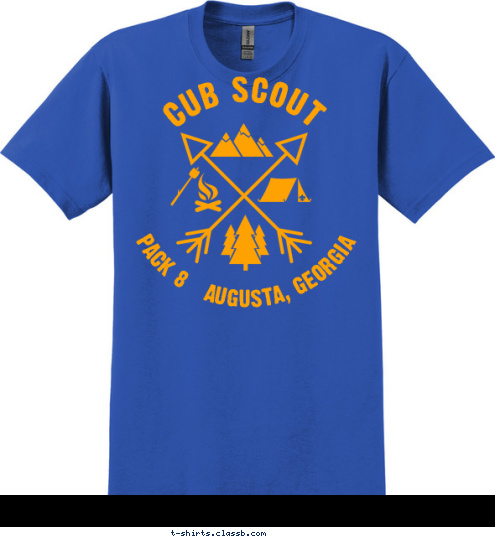 PACK 8   AUGUSTA, GEORGIA CUB SCOUT T-shirt Design 