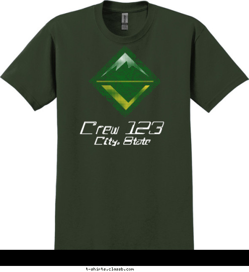 City. State Crew 123 T-shirt Design 