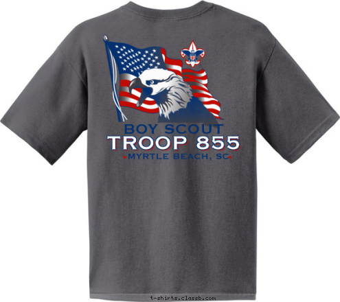 BOY SCOUT TROOP 855 TROOP 564 MYRTLE BEACH, SC MYRTLE BEACH, SC T-shirt Design 