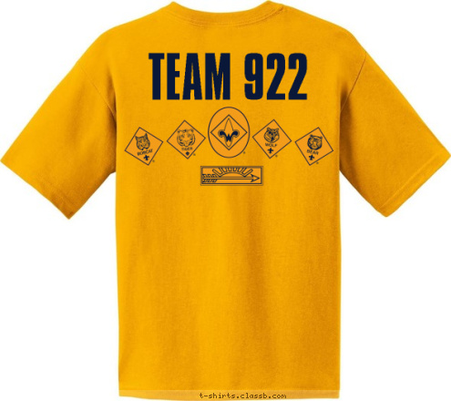 CITY, STATE CUB SCOUT Enon, VA TEAM 922 Heart of Virginia Council PACK 922 T-shirt Design 